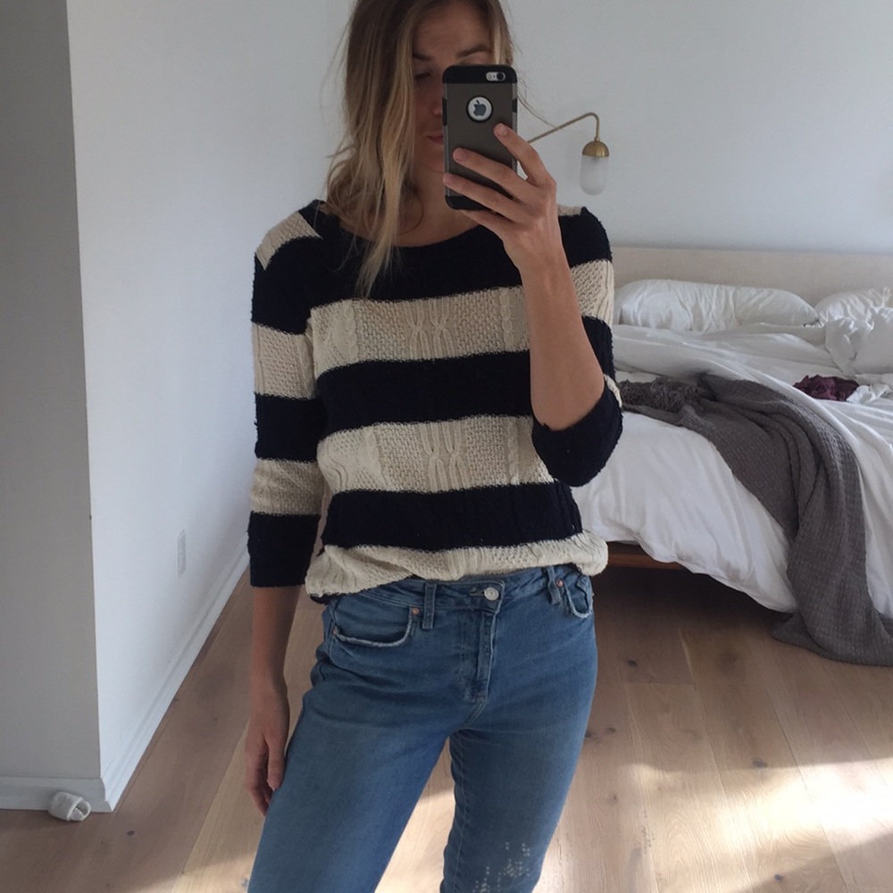 BDG Navy Striped Sweater